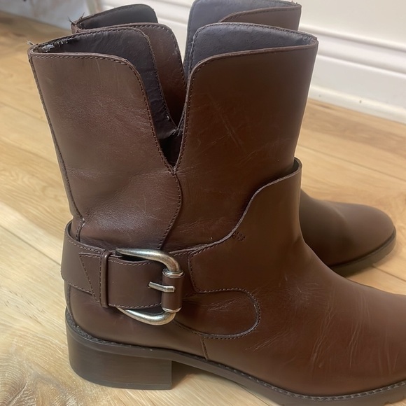 Donald J Pliner Brown Leather Booties Size 7 - Picture 4 of 15